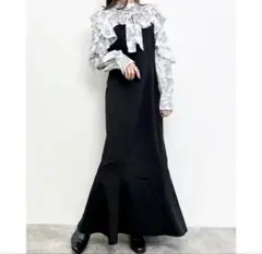 【INGNI】 フリルハイネックドッキングワンピース