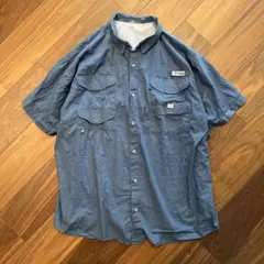 Columbia PFG ボーンヘッドシャツ 半袖フィッシングシャツ ブルーのサムネイル