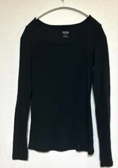 MOSSIMOレディース長袖Tシャツ、Sサイズ黒ロンTのサムネイル