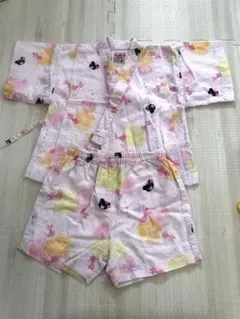 【美品】ミキハウス ダブルビー 甚平 浴衣 80