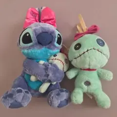 お値下げ　スティッチ　スクランプ　ディズニーストア　ぬいぐるみ
