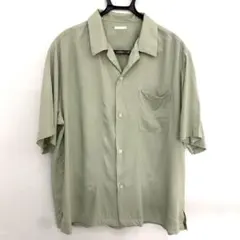 GUオープンカラーシャツ 五分袖 レーヨン100% シンプル XL