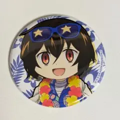 文豪ストレイドッグス 太宰治 缶バッジ わん ごきげんサングラス アロハ