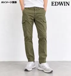 EDWIN カーゴパンツ メンズ JERSEYS カーキ