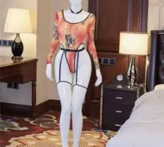 まとめ買い値引き レオタード シースルー メッシュ Tバック コスプレ OR 長