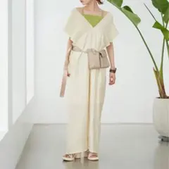 1013 Kastane ギャザーオールインワン アイボリー size1