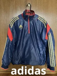 adidas ネイビー ハーフジップジャケット