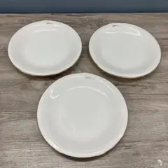 D-4 たち吉 RICHFIELD プレート 3枚セット 金彩 白皿 レトロのサムネイル