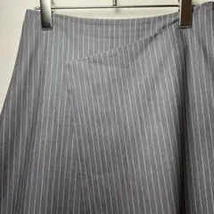 Lui Chantant 巻き風フレアスカート M グレー 日本製