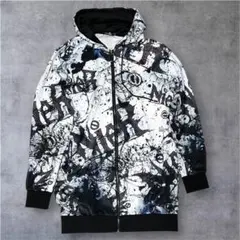 NieR CLOTHING＊ホワイトクラッシュ ジップアップパーカー＊F＊男女