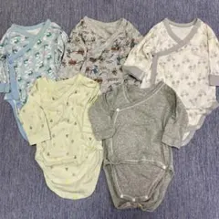 ユニクロ　ベビー肌着　長袖　ロンパース　60 ５着セット