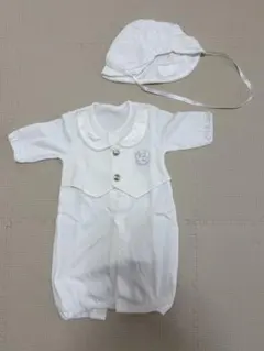 セレモニーベビードレス 【男の子用】帽子付き 50-60cm