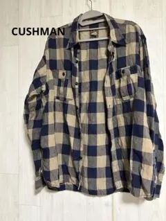 チェック柄長袖ネルシャツ ネイビー/ベージュ　CUSHMAN アメカジのサムネイル