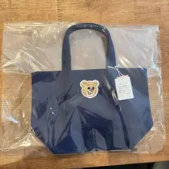 オールドテディ ワッペントートバッグ 小 フェイラー ネイビー　ラブラリー