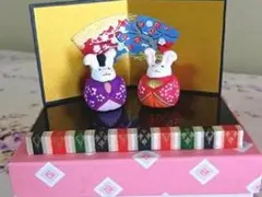創作ねこさん人形 古布 着物 ちりめん ハンドメイド ちりめん細工