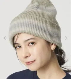 【美品】racal ラカル　リバーシブル オンブレボーダー ニットキャップ