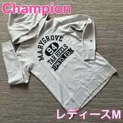 Champion チャンピオン 長袖 プリント スウェット パーカー M