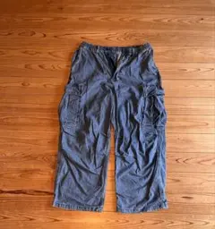 GU カーゴパンツ デニム ブルー