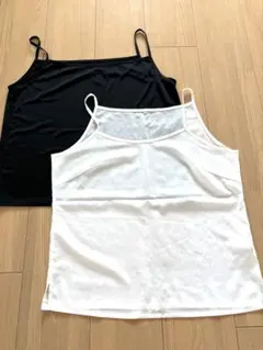 新品■見せるインナー用キャミソール　白黒セット