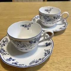 ノリタケ　primachina カップ&ソーサー　2客セット、中古品☆