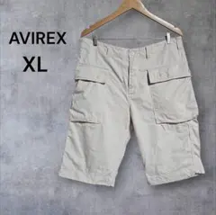 AVIREX カーゴショートパンツ XL 薄ベージュ アイボリー 綿100%のサムネイル