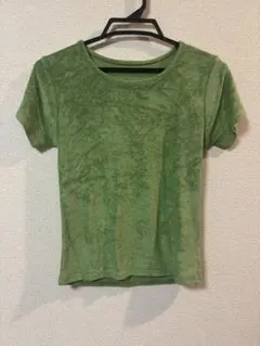 Ray BEAMS パイル地 半袖 Tシャツ グリーンのサムネイル