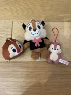 ディズニー マスコット ぬいぐるみ 3点セット　チップとデール