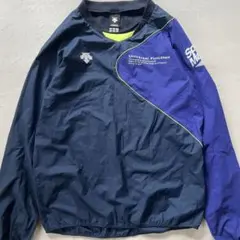 DESCENTE デサント M ナイロンジャケット 紺ネイビー シャカシャカ
