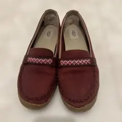 UGG モカシン ワインレッド スエード サイズ25cm