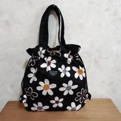 ハンドメイド巾着トートバッグ花柄