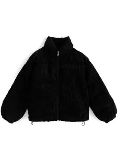 グレイル　コーデュロイダウンジャケット[ask38]ブラック