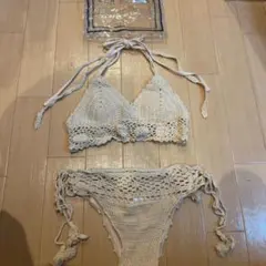 Sea dress クロッシェ編みビキニ ベージュのサムネイル