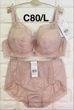 【SALE】トリンプ　美胸ホールドブラ002 フルカップ　上下セット　C80/L