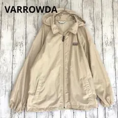 【VARROWDA】裏メッシュフルジップ長袖マウンテンパーカー　ベージュ薄手