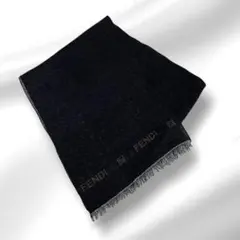 美品✨フェンディ✨マフラー ロゴ入り ウール100%