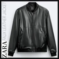 ZARA フェイクレザージャケットLサイズのサムネイル
