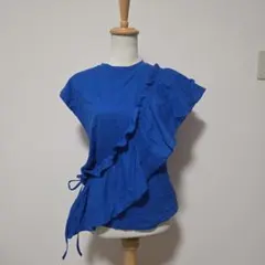 Samansa Mos2 blue　フリルトップスのサムネイル