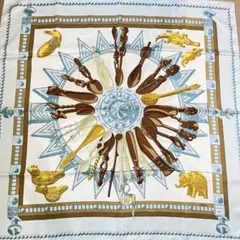 お値下げ✨ エルメス HERMES スカーフ アフリカのスプーン　カレ90