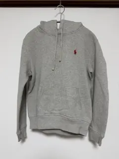 POLO RALPH LAUREN パーカーレディースM裏起毛グレーフーディー