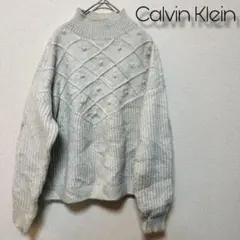 Calvin Kleinハイネックニットセーターライトグレーカルバンクラインのサムネイル