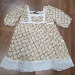 y2k　姫ギャル　平成レトロ　トップス　ワンピース　花柄