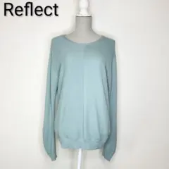 Reflect ウール混生地グリーンニット