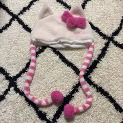 ハローキティ耳つき帽子被り物