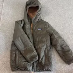 patagonia フード付き中綿コート オリーブ　フリース