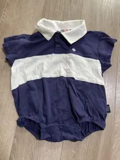 POLO Baby ネイビー ホワイトロンパース
