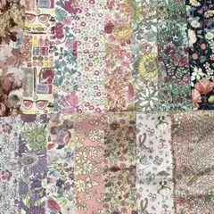 リバティプリント　タナローン　ピンク系　はぎれセット