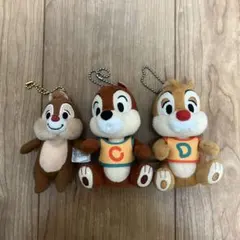 ディズニー チップとデール ぬいぐるみキーホルダー セット