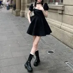 ゴスロリ・ロリータ 黒いワンピース　Lサイズ
