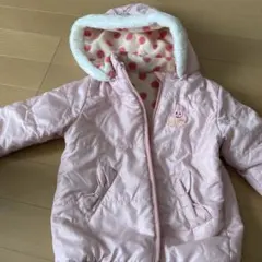 ホットビスケット ピンク ダウンコート フード付き