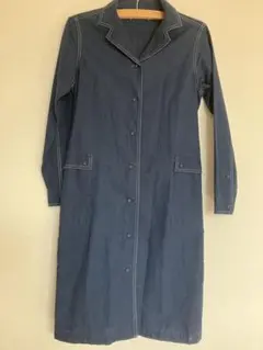 ユニクロ　ダークブルー ロングコート
